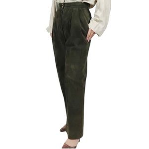 Vintage Danier Genuine Leather Suede High Waisted Pants Size S